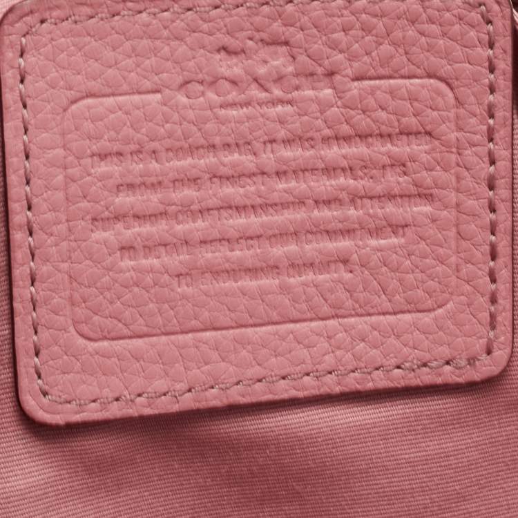 Pre Owned Coach Pink Leather Kelsey Satchel