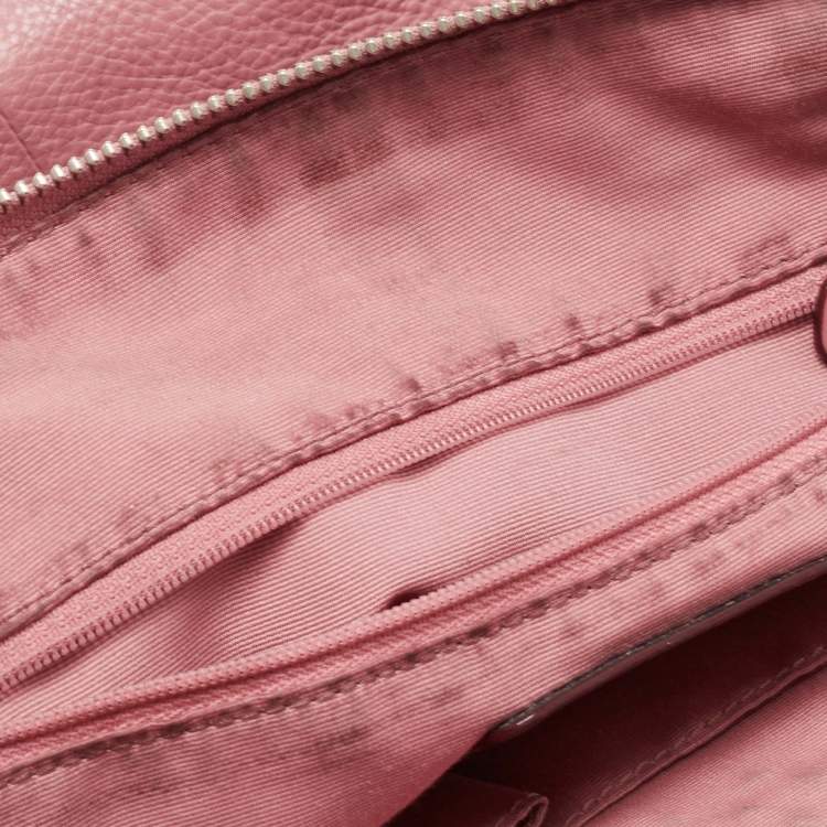 Pre Owned Coach Pink Leather Kelsey Satchel