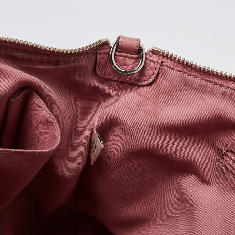 Pre Owned Coach Pink Leather Kelsey Satchel