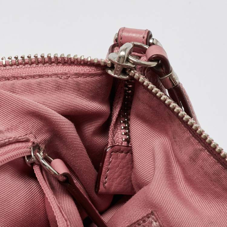 Pre Owned Coach Pink Leather Kelsey Satchel