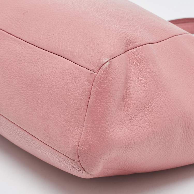 Pre Owned Coach Pink Leather Kelsey Satchel