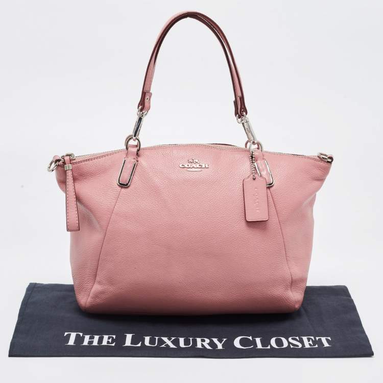 Pre Owned Coach Pink Leather Kelsey Satchel