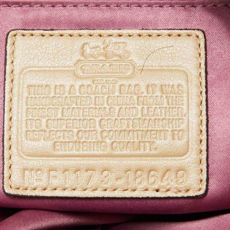 مملوكة مسبقًا Coach Beige/Brown Signature Canvas and Leather Sophia Satchel