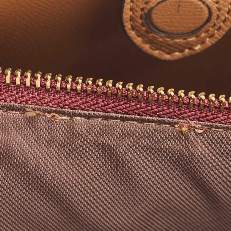 Pre Owned Coach Off White/Pink Leather Willow Tote