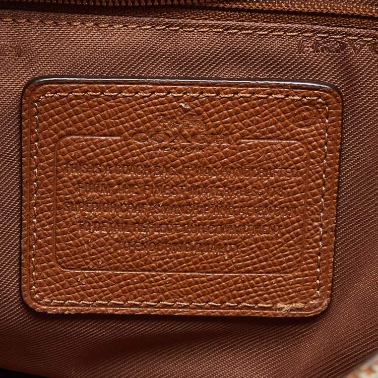 Pre Owned Coach Brown Leather Stanton 26 Carryall Tote