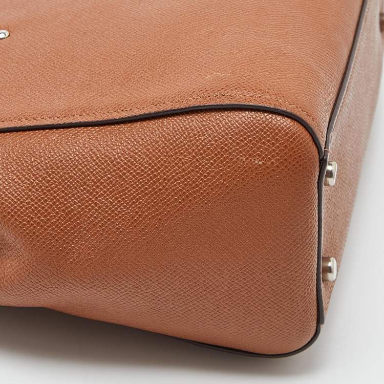 Pre Owned Coach Brown Leather Stanton 26 Carryall Tote