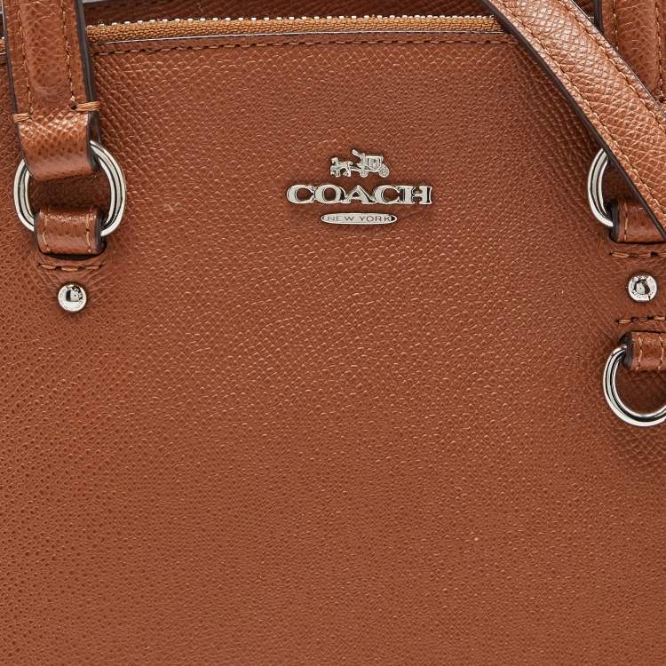 Pre Owned Coach Brown Leather Stanton 26 Carryall Tote