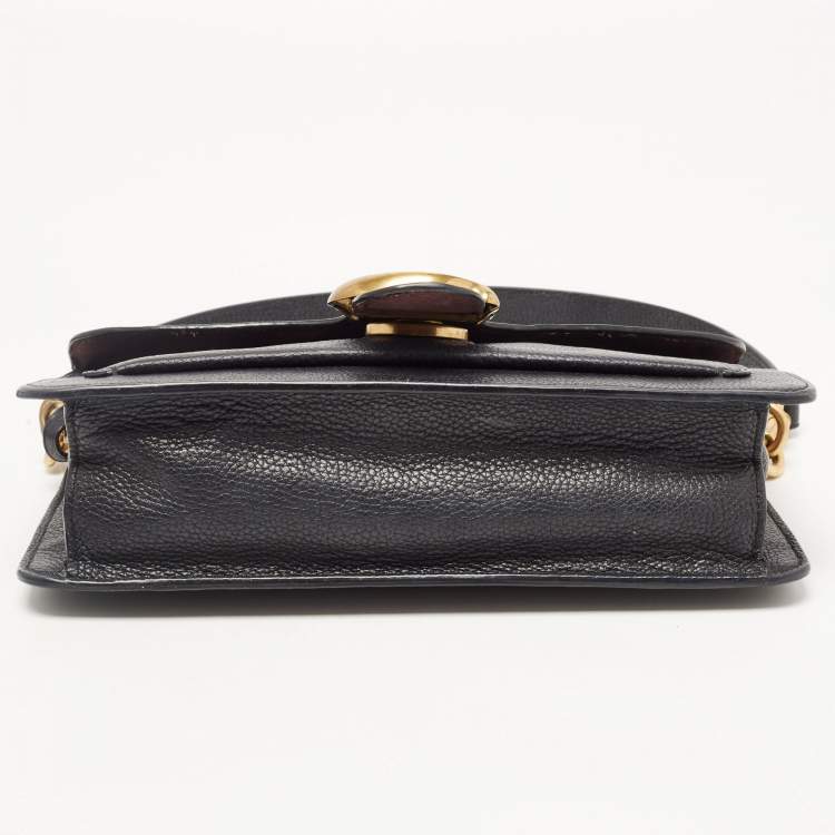 Pre Owned Coach Black Pebbled Leather Tabby Shoulder Bag 