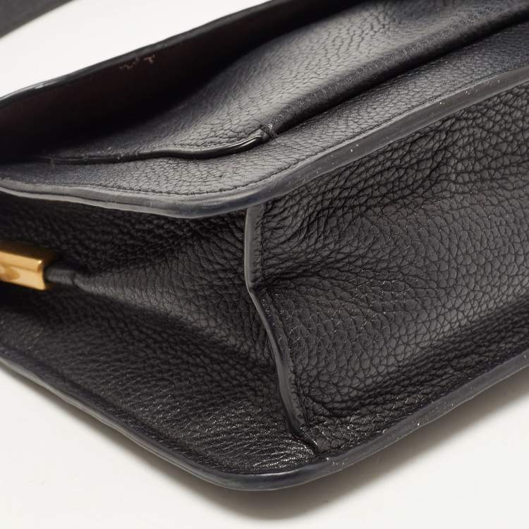 Pre Owned Coach Black Pebbled Leather Tabby Shoulder Bag 