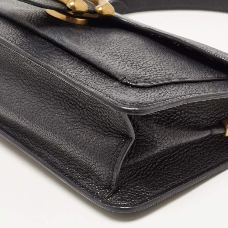 Pre Owned Coach Black Pebbled Leather Tabby Shoulder Bag 