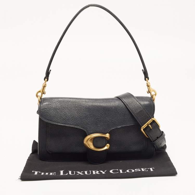 Pre Owned Coach Black Pebbled Leather Tabby Shoulder Bag 