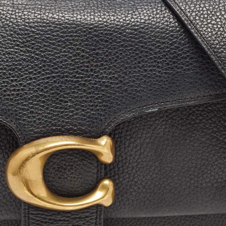Pre Owned Coach Black Pebbled Leather Tabby Shoulder Bag 