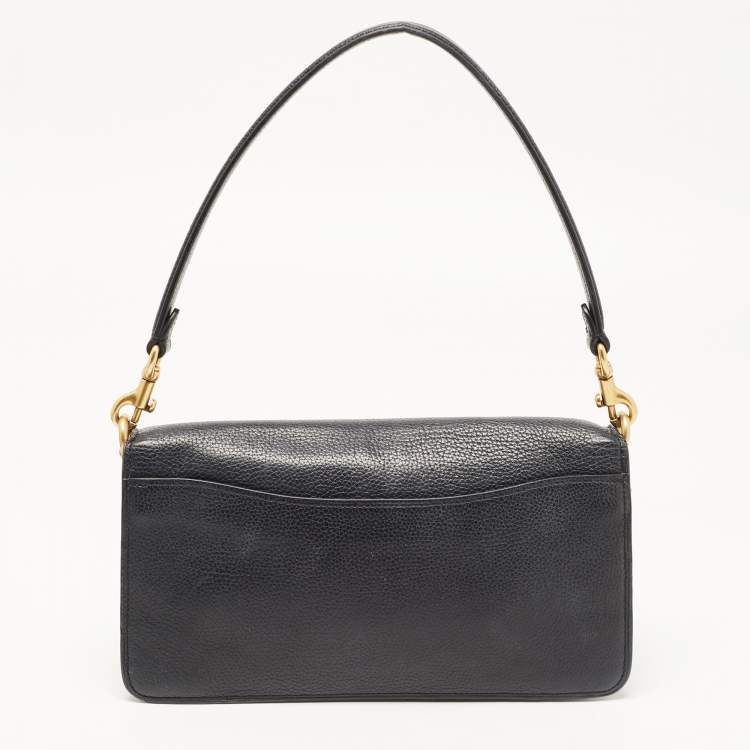 Pre Owned Coach Black Pebbled Leather Tabby Shoulder Bag 