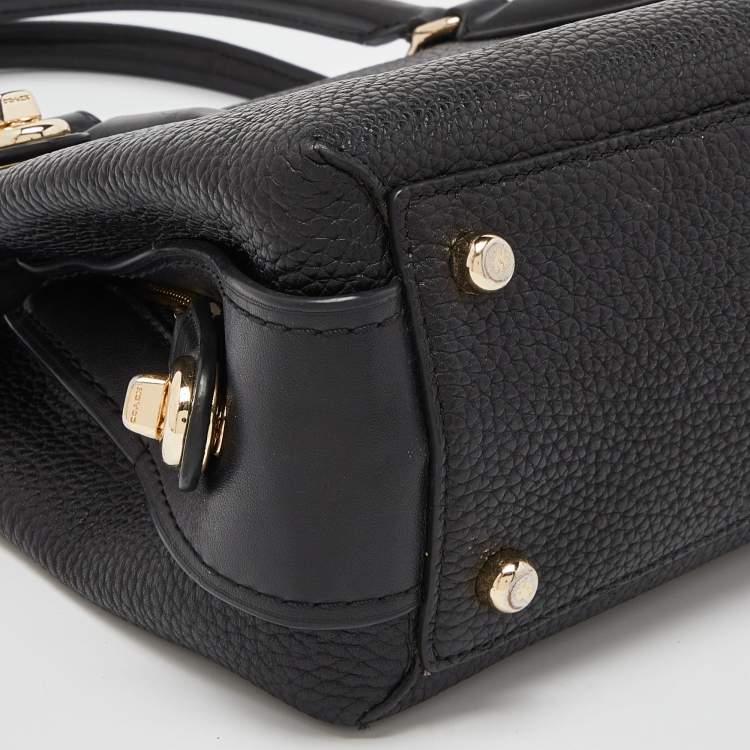 Pre Owned Coach Black Leather Brooklyn Carryall 28 Tote