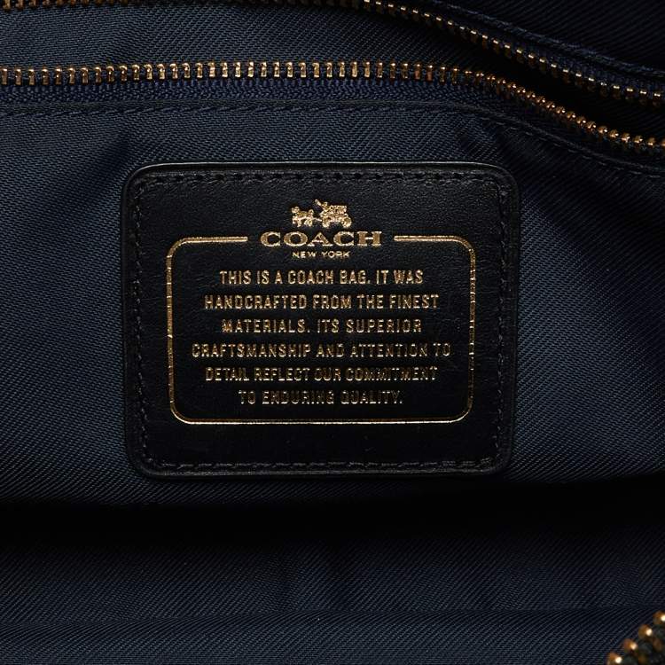 Pre Owned Coach Black Leather Brooklyn Carryall 28 Tote