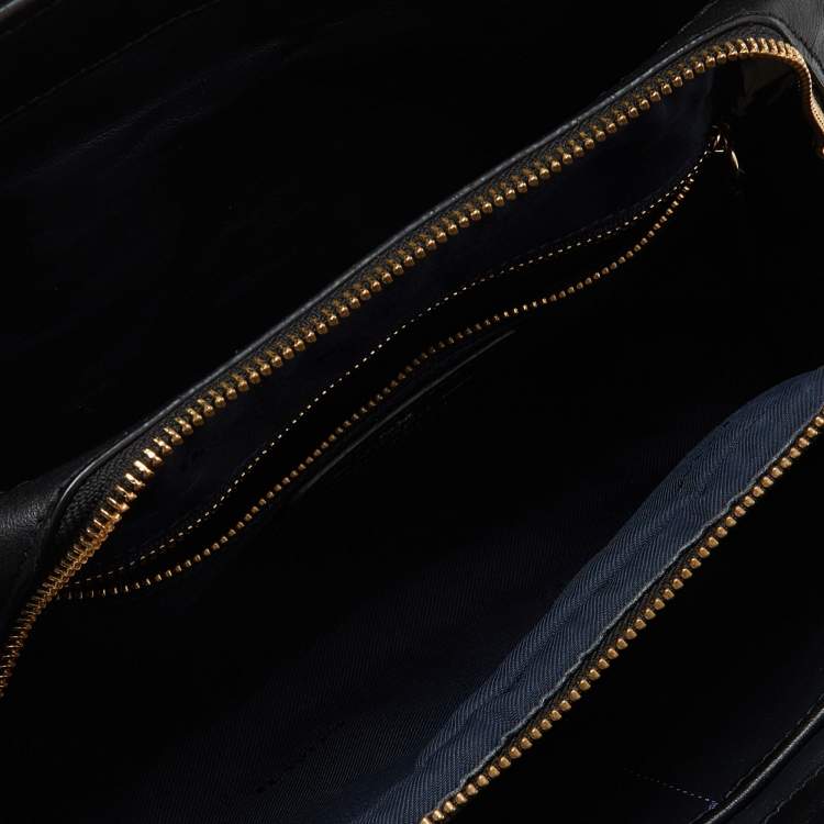 Pre Owned Coach Black Leather Brooklyn Carryall 28 Tote