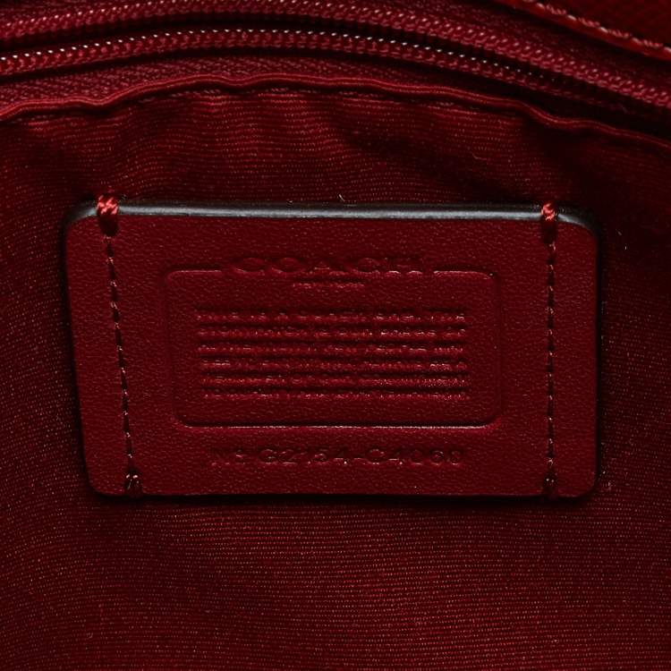 Pre Owned Coach Brown Siganature Coated Canvas and Leather Tote