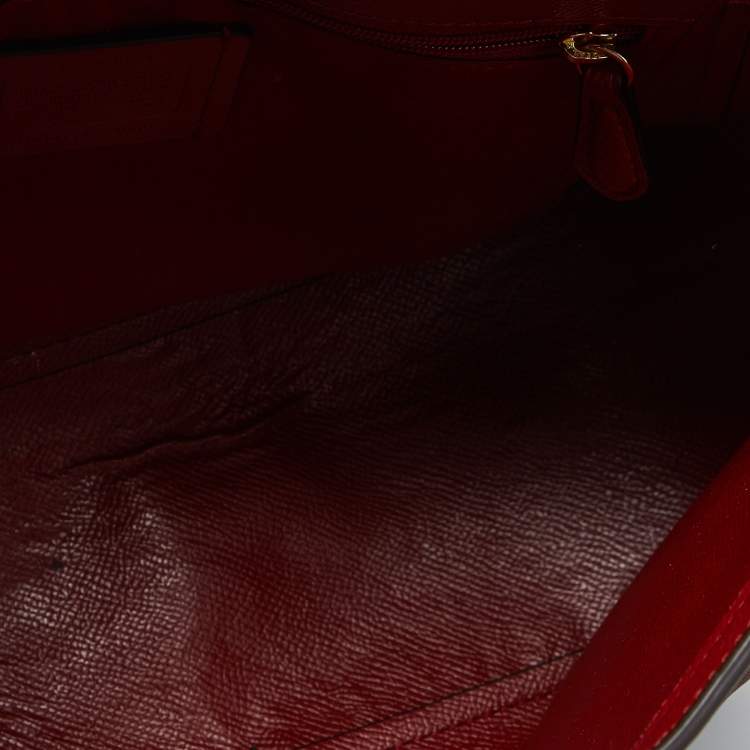 Pre Owned Coach Brown Siganature Coated Canvas and Leather Tote
