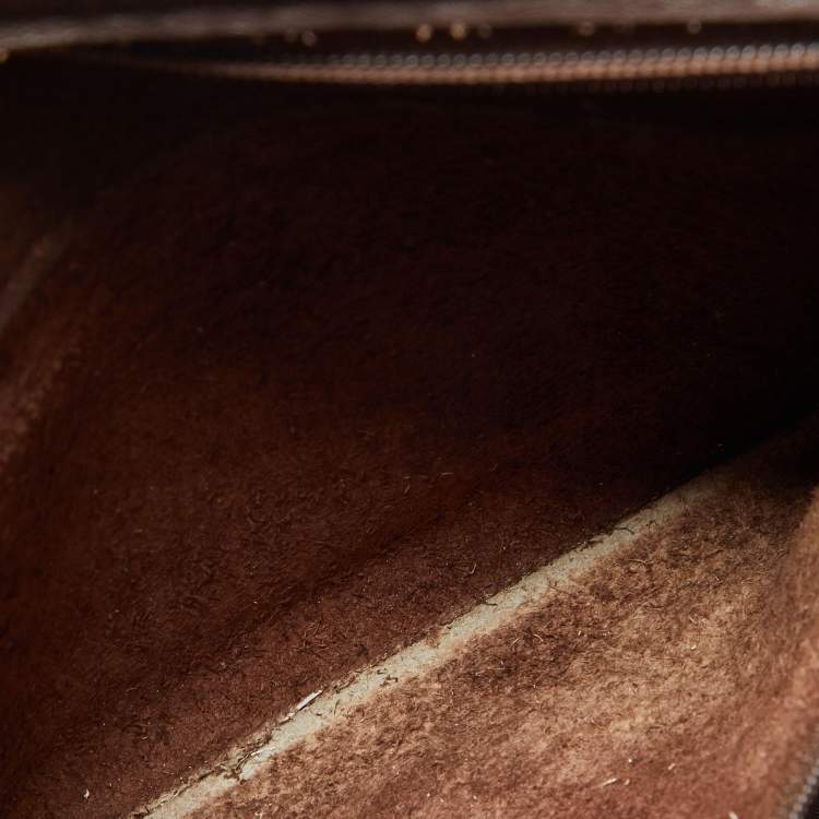 Pre Owned Coach Brown Leather Vintage Flap Crossbody Bag