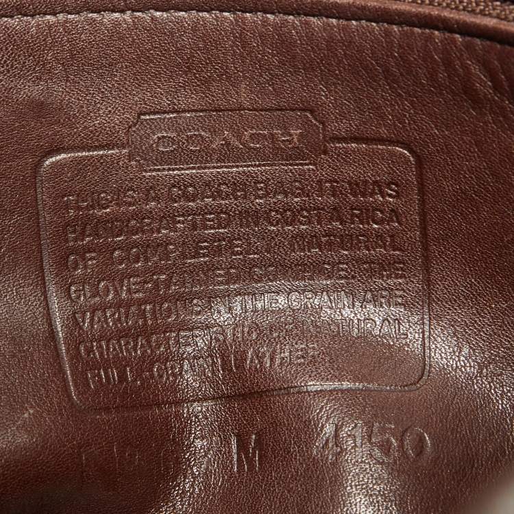 Pre Owned Coach Brown Leather Vintage Flap Crossbody Bag
