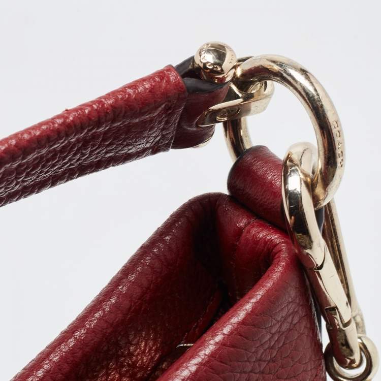 Pre Owned Coach Red Leather Crossbody Bag