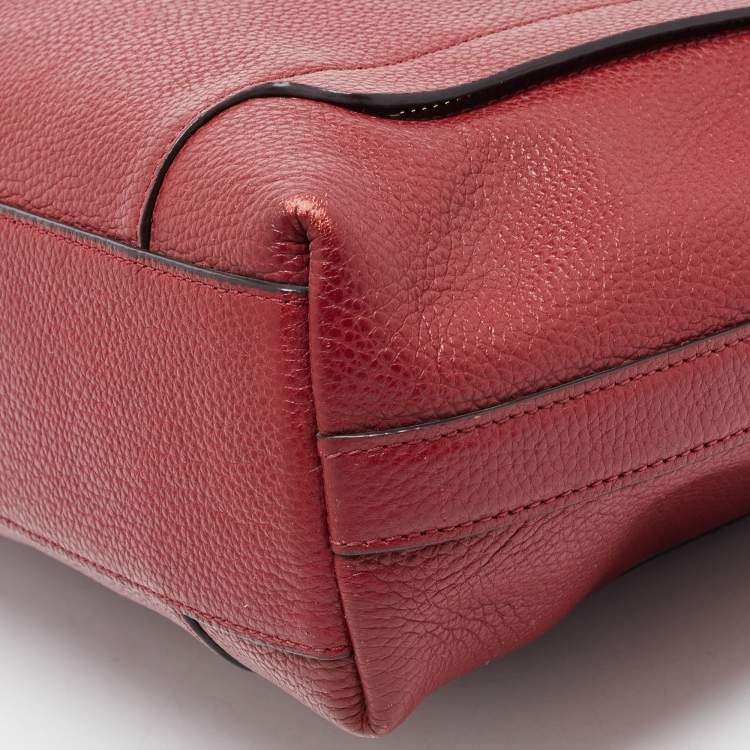 Pre Owned Coach Red Leather Crossbody Bag