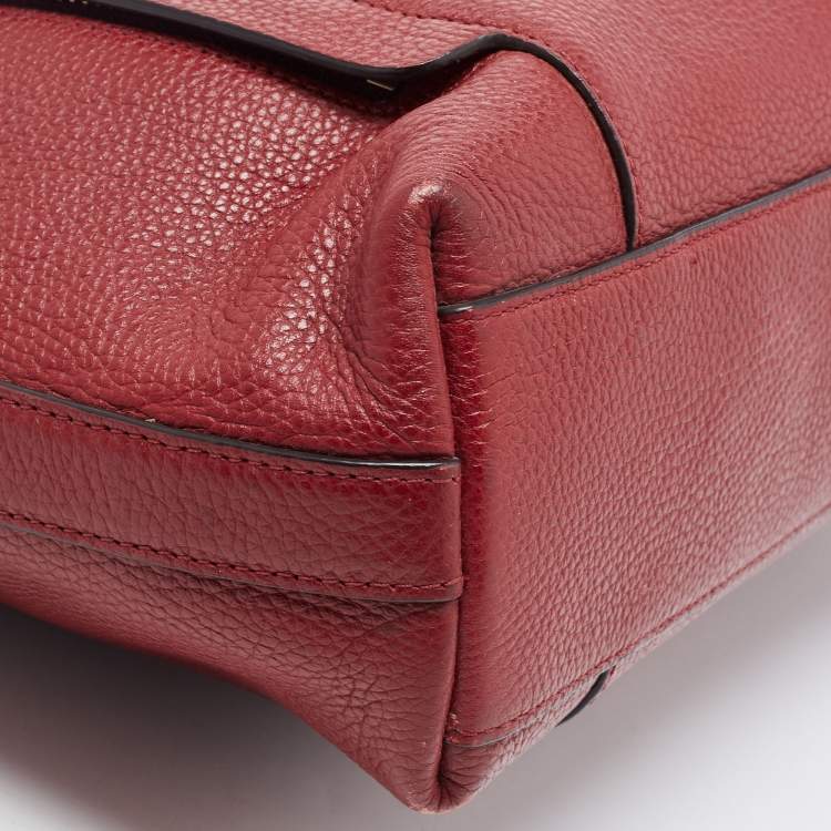 Pre Owned Coach Red Leather Crossbody Bag