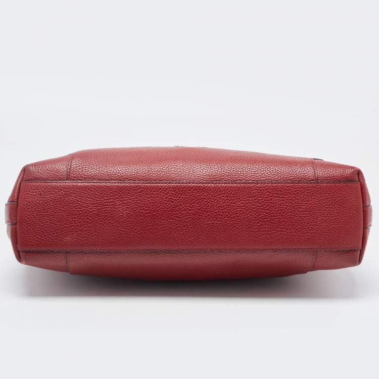 Pre Owned Coach Red Leather Crossbody Bag
