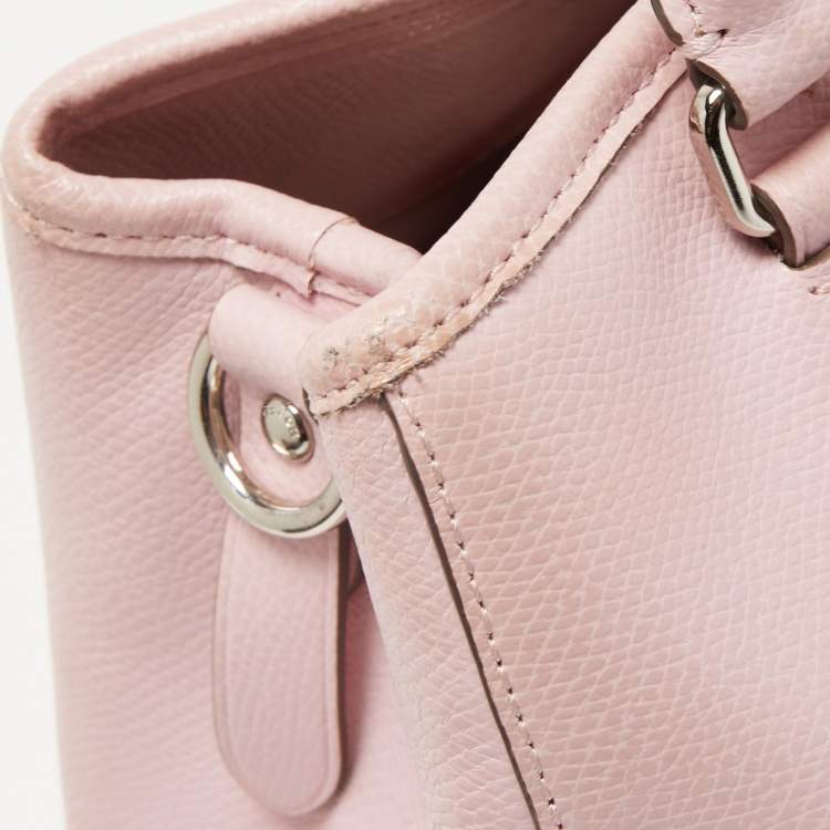 Pre Owned Coach Pink Leather Margot Carryall Satchel