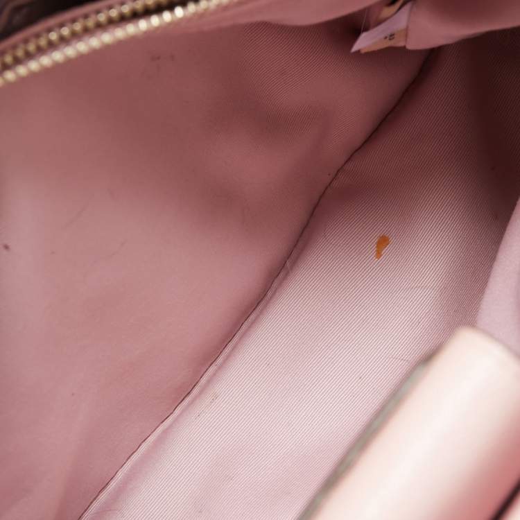 Pre Owned Coach Pink Leather Margot Carryall Satchel