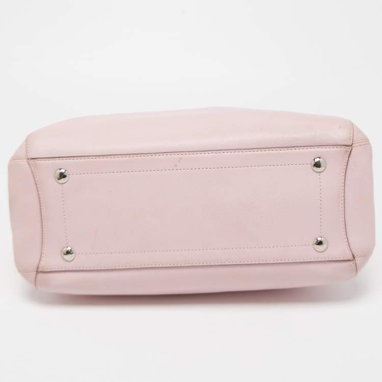 Pre Owned Coach Pink Leather Margot Carryall Satchel