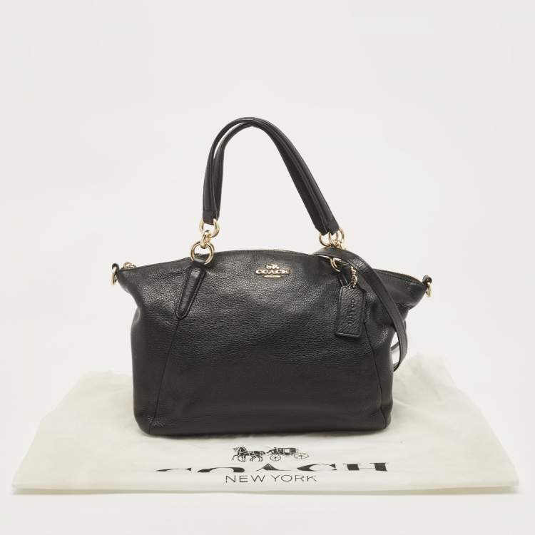 Pre Owned Coach Black Leather Small Kelsey Satchel