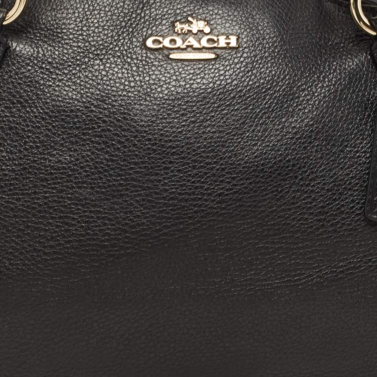 Pre Owned Coach Black Leather Small Kelsey Satchel