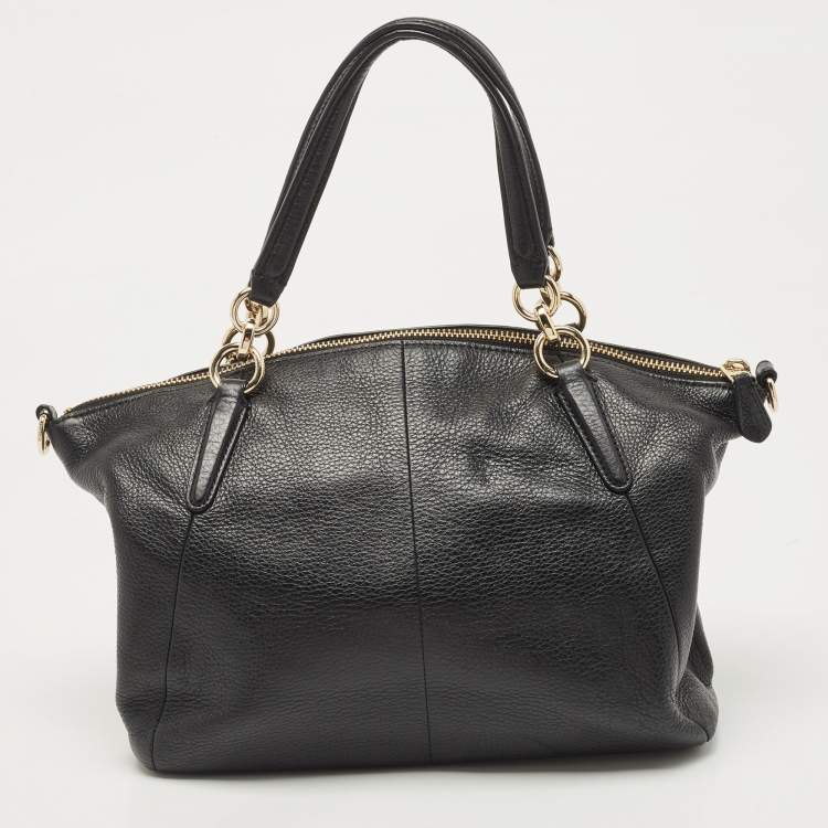 Pre Owned Coach Black Leather Small Kelsey Satchel