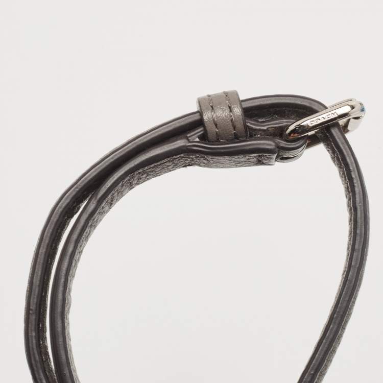 Pre Owned Coach Grey Leather Small Kelsey Satchel