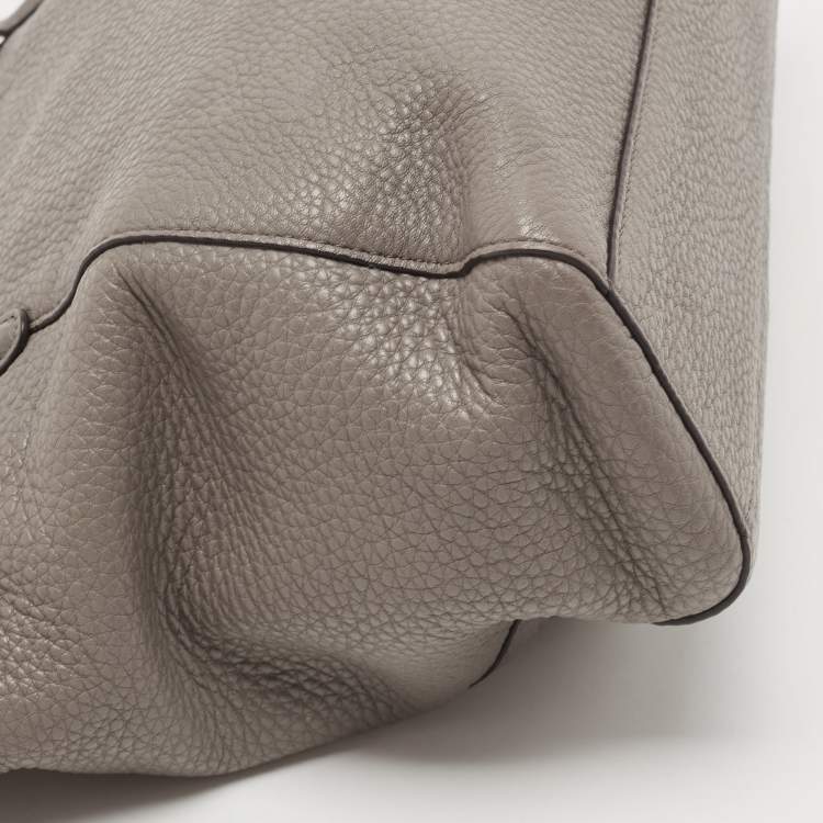 Pre Owned Coach Grey Leather Small Kelsey Satchel