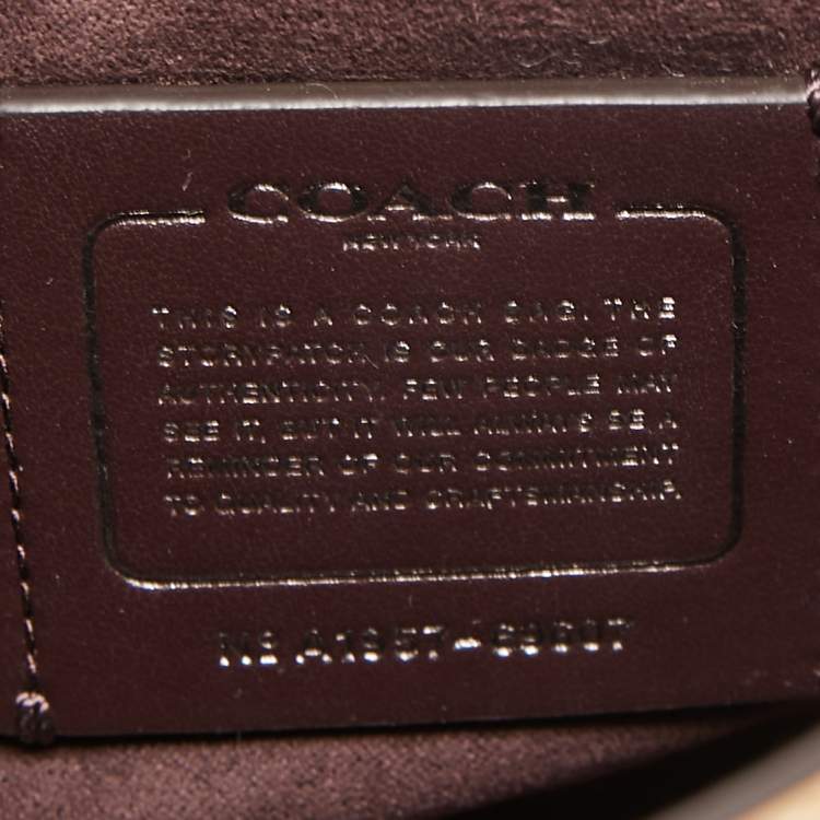 Pre Owned Coach Two Tone Beige Leather Parker Crossbody Bag