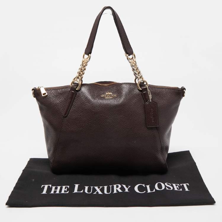 مملوكة مسبقًا Coach Burgundy Leather Small Kelsey Satchel