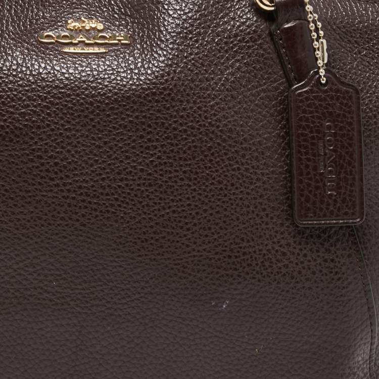 مملوكة مسبقًا Coach Burgundy Leather Small Kelsey Satchel