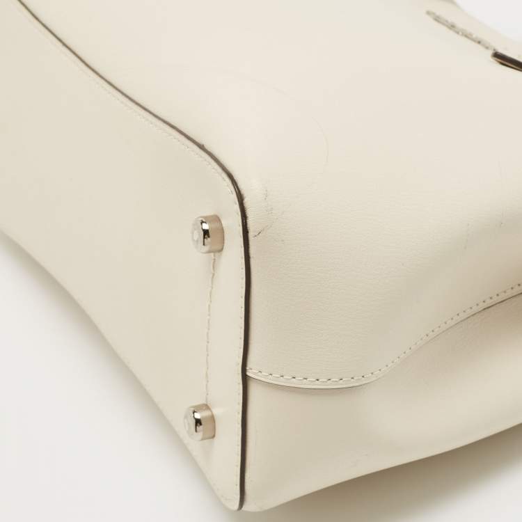 Pre Owned Coach Off-White Leather Avenue Tote