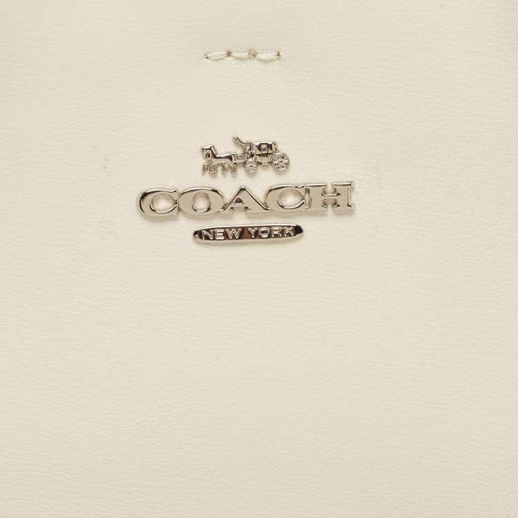 Pre Owned Coach Off-White Leather Avenue Tote