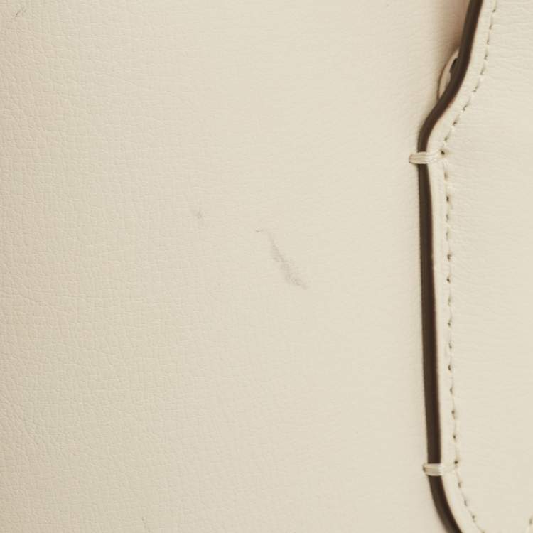 Pre Owned Coach Off-White Leather Avenue Tote