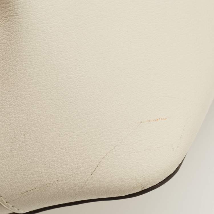 Pre Owned Coach Off-White Leather Avenue Tote