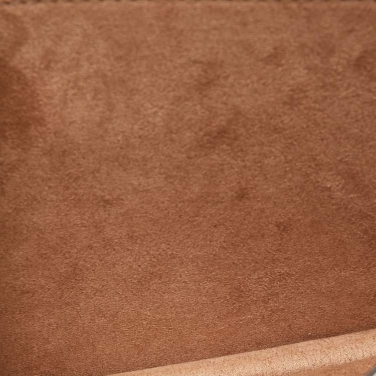 Pre Owned Coach Light Beige Leather and Coated Canvas With Rivets Klare Crossbody Bag