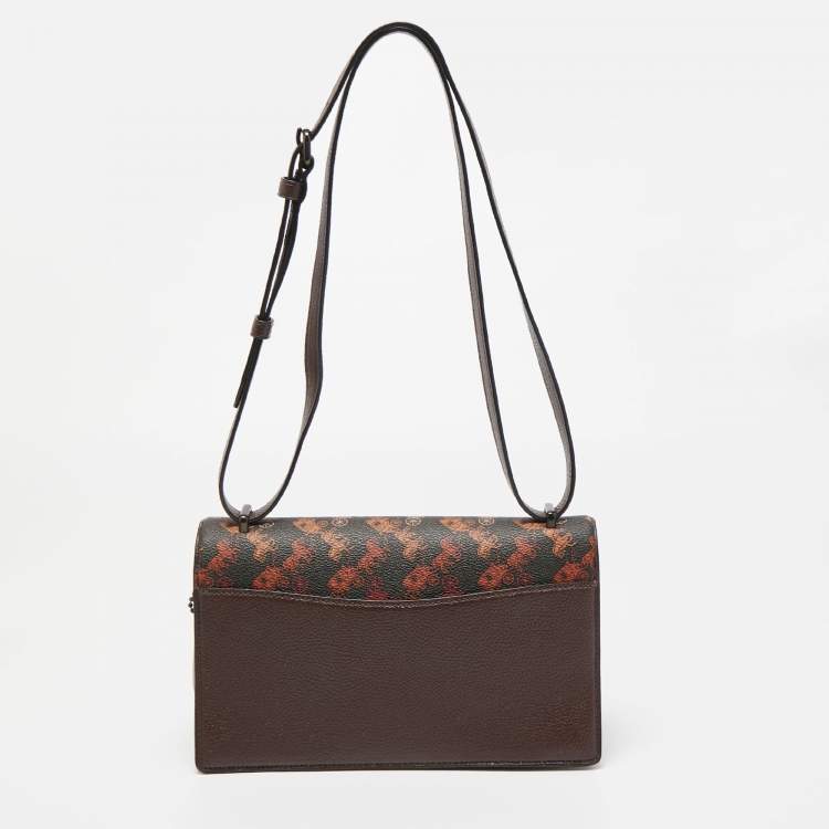 مملوكة مسبقًا Coach Multicolor Horse And Carriage Print Coated Canvas And Leather Camille Crossbody Bag