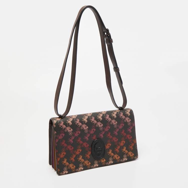 مملوكة مسبقًا Coach Multicolor Horse And Carriage Print Coated Canvas And Leather Camille Crossbody Bag