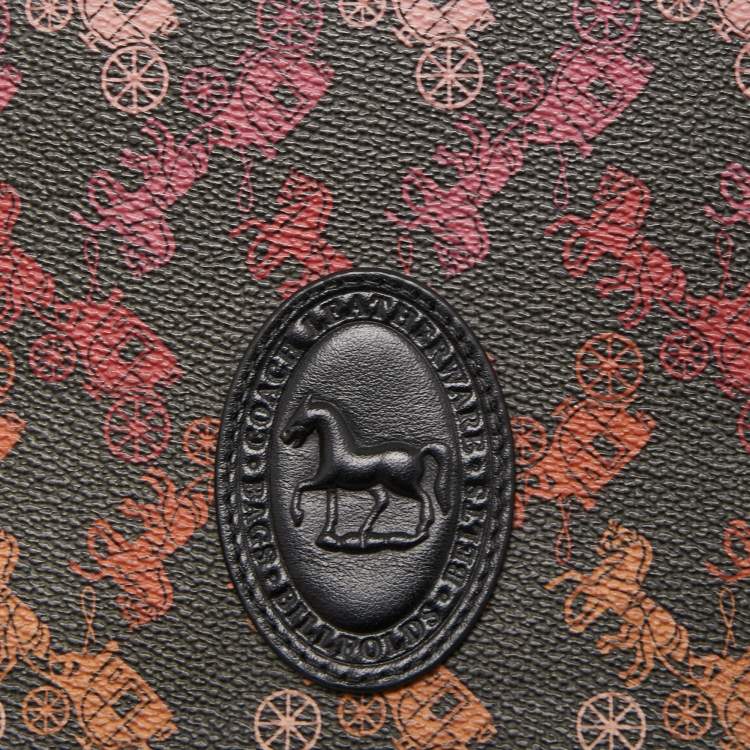 مملوكة مسبقًا Coach Multicolor Horse And Carriage Print Coated Canvas And Leather Camille Crossbody Bag