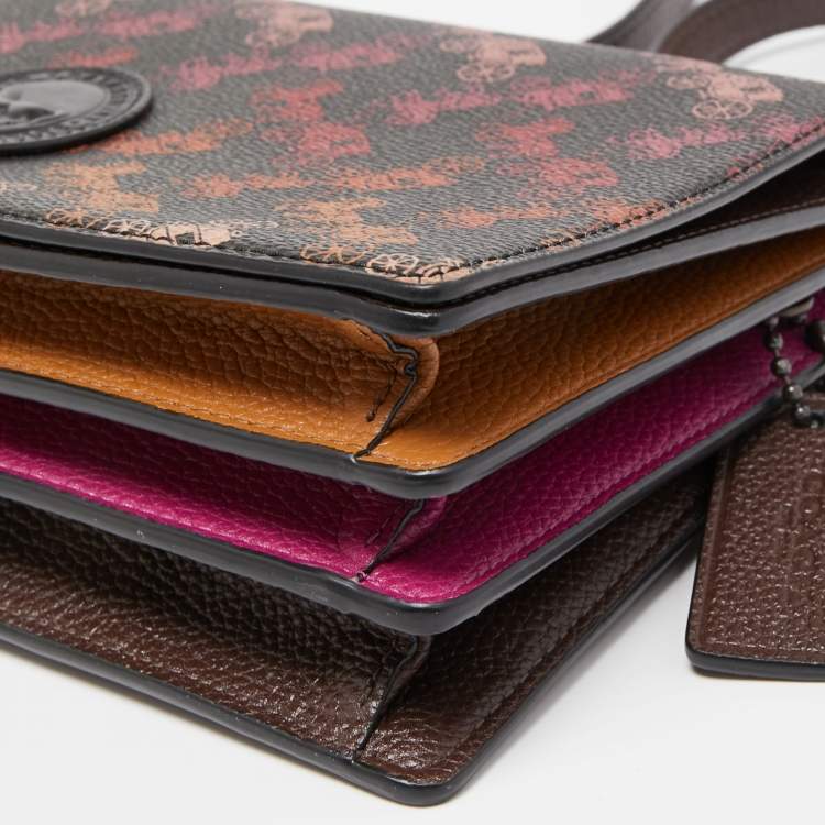 مملوكة مسبقًا Coach Multicolor Horse And Carriage Print Coated Canvas And Leather Camille Crossbody Bag