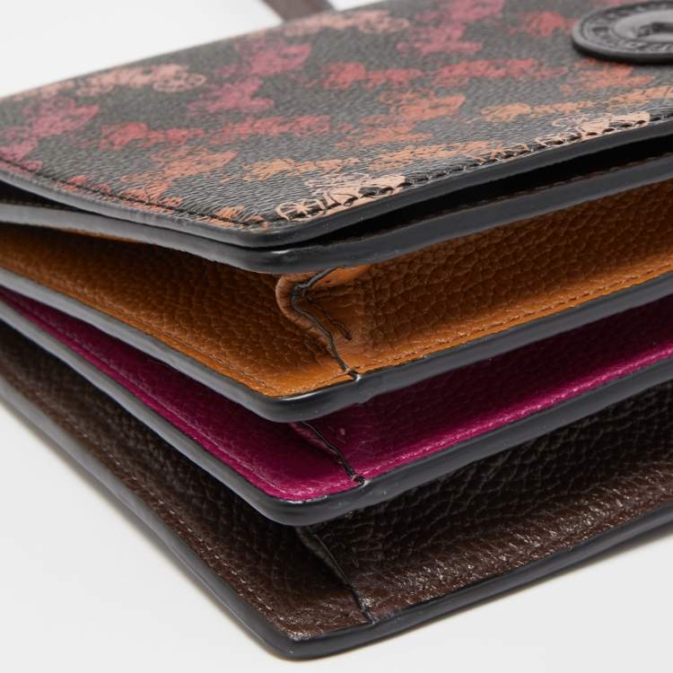 مملوكة مسبقًا Coach Multicolor Horse And Carriage Print Coated Canvas And Leather Camille Crossbody Bag