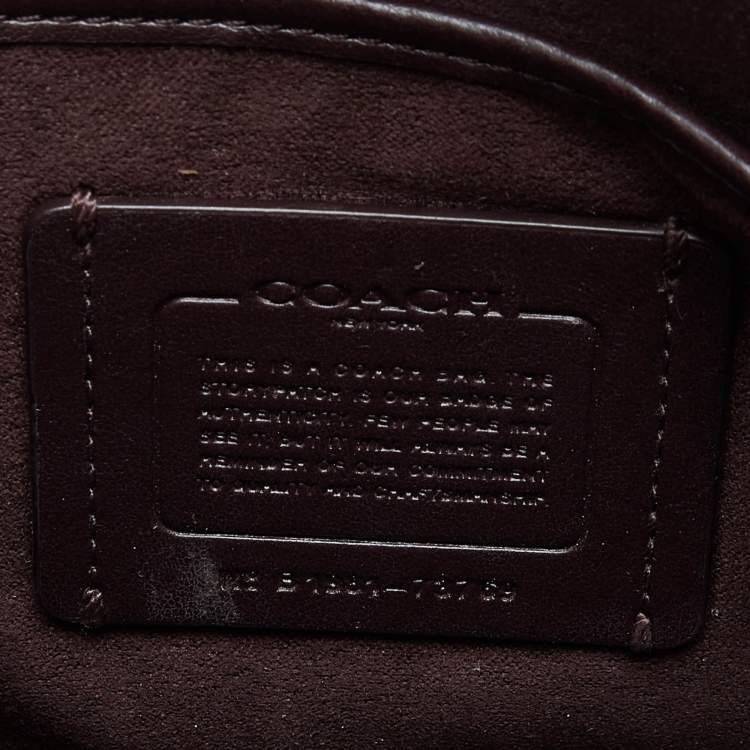 Pre Owned Coach Tricolor Leather,Suede and Watersnake Leather Tabby Top Handle Bag
